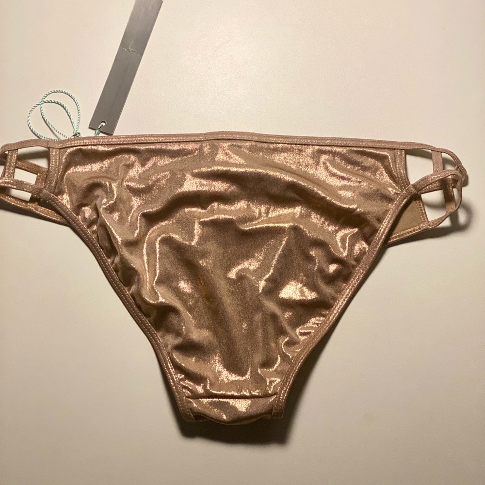 Kendall & Kylie PAC Sun bronze Shimmery Bikini bottom size medium NWT - Picture 9 of 10